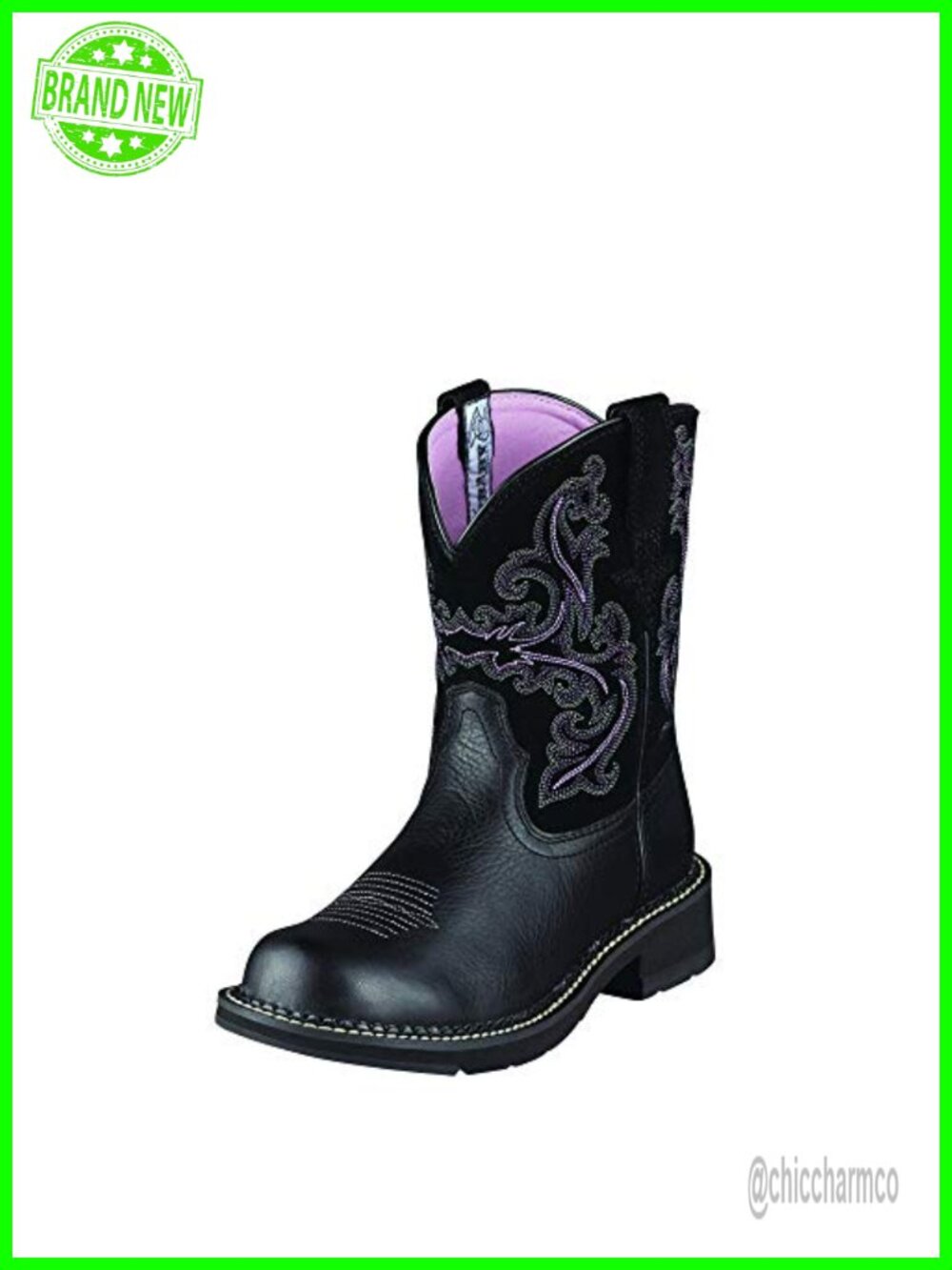 Ariat Fatbaby II Western Boot Suede Leather 8" Shaft Slip-On Work Boot